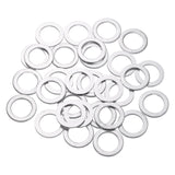 uxcell 50 Pcs Aluminum Flat Washer, 12 x 18 x 1.5mm Round Seal Gaskets Flat Spacers for Screws Bolts Machinery Repair Accessorie