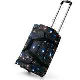 Choco Mocha Boys Galaxy Suitcase with Wheels Kids Black Rolling Duffle Bag for Camping Teen Boys Toddler Luggage Bag for Travel,