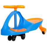Wiggle Car Ride on Toy - Easy-to-Use Kid Car for Ages 3 Years and Up with No Batteries, Gears, or Pedals by Lil Rider (Blue/Oran