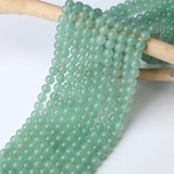 DUQGUHO Green Aventurine Beads 8mm Natural Crystal Green Beads Round Polishing Stone Bead Genuine Gemstone Beads for DIY Jewelry