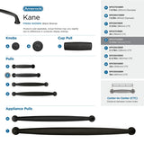 Amerock | Appliance Pull | Polished Nickel | 18 Inch (457 Mm) Center To Center | Kane | 1 Pack | Drawer Pull | Drawer Handle | C