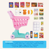 Battat- Play Circle- Shopping Cart - Toy Food - Play Kitchen For Toddlers- Pretend Play- Shopping Day Grocery Cart- 2 Years +
