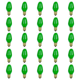 Sunlite 01260 7C7 Incandescent Bulb, 7 Watt, Candelabra E12 Base, C7 Small Night Light, Colored Bulb, Green, 25 Count