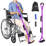 35 Inches Long Leg Lifter Strap with Padded Handgrips and Feet Loop,Rigid Leg Lifter Hip&Knee Replacement Surgery Recovery Kit,F