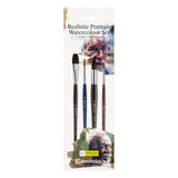 Escoda | Watercolour | Realistic Portrait Watercolour Set | 4 Brushes | Sizes 8,1/2,12,2 | Synthetic And Syntheticfibers | Roun