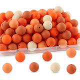 Lovyomi 60pcs 19mm Silicone Beads for Keychain Making Mix Color Round Beads for Pens and Bracelet Crafts(Orange)