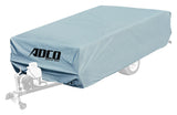 ADCO 2893 Pop Up Folding Trailer Polypropylene Cover, Fits 12'1 - 14' Trailers, Gray/White