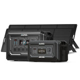 OUPES Mega 2 Power Station with 2 * 240W Panels & B2 Extra Battery, Expand Capacity from 2048Wh to 4096Wh, Solar Generator for H