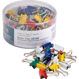 Business Source 65360 Binder Clips, Mini, 9/16Inch W, 1/4Inch Capacity, 100/PK Assorted