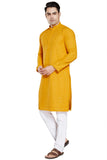 Divisive Men'S Sequince Embroidered Cotton Blend Only Kurta (Dkrt1_Xxxl_Yellow)