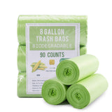 Biodegradable Medium Trash Bags 8 Gallon, 0.67 Mil Extra Strong Garbage Bags for 30 Liter Trash Can for Home Office Car Kitchen,