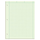 Ampad Engineers Computation Pad, Size 81/2 x 11, Greentint Paper, 5x5 Ruling, 3 Hole Punched, 100 Sheets Per Pad (22142)