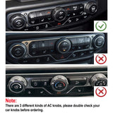 LECART for Jeep Wrangler JL Accessories AC Knob Covers Headlight Switch Knob Cover Cap Red Interior Car Trim for Jeep Wrangler J
