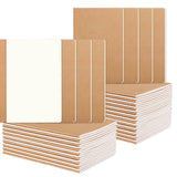 zmybcpack 48 Pack A5 Kraft Blank Notebooks, 8.26inchx5.5inch, 64 Pages/32 Sheets