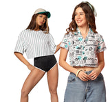 Toplot Women'S Casual Printed Crop Top With Short Sleeve Pack Of 2 (Combo-5135-Rou-Wht-Xs),Round-White,,B0CCXTXCDD