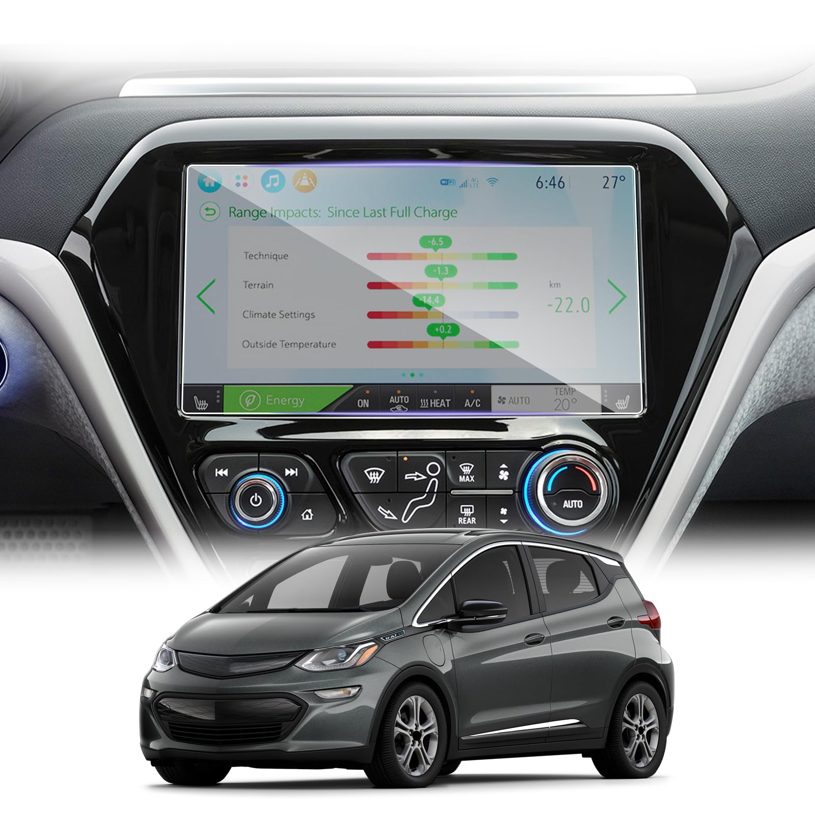 LUWU for Chevrolet Bolt EV Screen Protector 10.2 Inch 2017-2024 Chevrolet Bolt EV Touchscreen 2023 2024 Chevrolet Bolt Accessori