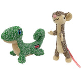 KONG Luvs Crinkle Textured Cat Toy Stuffed with Catnip (Mouse/Lizard Combo)