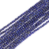 GEM-Inside Natural 3mm Lapis Lazuli Gemstone Loose Beads Crystal Energy Stone Power for Jewelry Making 15''