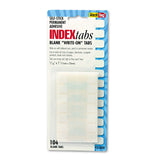 RediTag 31000 WriteOn Index Tabs, Permanent Adhesive, White, 104 Tabs/Pack