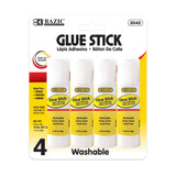 BAZIC Glue Stick 8g/0.28 Oz., White Glue Sticks, MultiPurpose Acid Free, Ideal for Photos Paper Art Craft at School Home Office