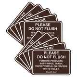 All Quality Classic Framed Please Do Not Flush Thank You Bathroom Etiquette Sign - 4 x 6 (Dark Brown) 10 Pack