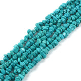 Dyed Green Turquoise Howlite Natural Gemstone Freedom Chips Loose Beads 5-10mm for Jewelry Making DIY Handmade Craft 16 inch