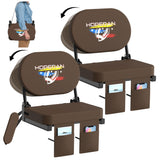 HOPERAN Stadium Seats with Back Support - Bleacher Chairs with Back and Cushion, Thick Padded Bleacher Seats Includes Folding Ro