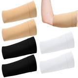 Vinsatin 6 Pcs PICC Line Sleeve Cover PICC Line Shower Cover Fashionable Breathable Upper Arm Sleeves for Women Men (White,Black