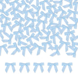 Meseey 100 Pcs 1.5 Inches Premade Craft Bows Self Adhesive Baby Blue Satin Ribbon Bows for Treat Bags Gift Wrapping Basket Weddi