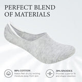 Xjarvis Anti-Slip No Show Low Cut Loafer Socks For Men & Women With Combed Cotton For Sports Running & Hiking Pack Of 3 Multicolour (Free Size),Grey,,B0B4G5M175