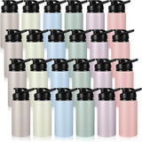 Domensi Aluminum Water Bottle Bulk Reusable Water Bottle, Lightweight Easy Carry Leakproof with Snap Lid Travel Bottles, for Gym