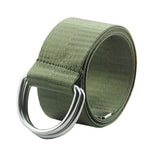 Romp Fashion Unisex Green Nylon Double DRing Buckle Belt