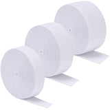 Sunmns 3 Rolls Sewing Stretch Elastic Band Spool, 3/5, 1, 1-1/2 Inch in Width, 5.5 Yards/Roll (White)