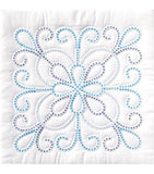 Jack Dempsey Needle Art 732103 XX Design 6Quilt Block, 18Inch by 18Inch, White