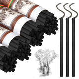 Gueevin 100 Pcs Willow Charcoal Sticks, Willow Charcoal, Artists, Beginners, Students, Perfect for Sketching, Drawing, Shading, 