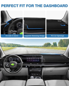 FIILINES Dash Cover Compatible with Kia Carnival 2022 2023 2024 Dashboard Cover Mat for Carnival Accessories Sunshade Nonslip Me