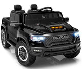 24V Ride on Toys for Big Kids, Licensed RAM 1500 RHO Electric Car for Kids w/Remote Control, Ride on Truck w/Bluetooth, LED Ligh