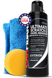 Carfidant Black Scratch and Swirl Remover - Car Scratch Remover for Vehicles Paint - Polishing Compound for Cars with Pad - Cutt