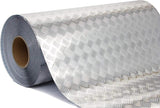 VViViD Metallic Industrial Diamond Plate Chrome Finish Self-Adhesive Vinyl Sheet Roll for Craft & Hobby Application (Silver 75ft