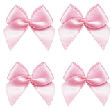 VIVIQUEN 50pcs Mini Satin Ribbon Bows Ribbon Flowers 25mm x 26mm Appliques DIY Craft for Sewing, Scrapbooking, Wedding, Gift (Bl