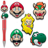 Garetheora Nurse Cartoon Focal Beads for Pens, Cute Silicone Focal Beads for Making DIY Bead Pens Keychain Jewelry (Game)