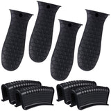 Patelai 8 Pcs Silicone Pot Holders Set Cast Iron Handle Cover Heat Resistant Pot Handle Covers Potholder Non Slip Reusable Pan S