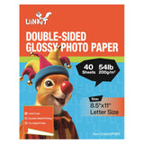 Uinkit Double Sided Photo Paper Glossy 40 sheets 8.5x11 54lbs Inkjet for Dye Ink 200Gsm Picture 8.5 x 11 9.5Mil for Inkjet Print
