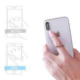 Cell Phone Ring Holder Stand Transparent Finger Grip Loop 360 Degree Rotation Finger Ring Stand (4 X Black)