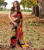 Gosriki Women'S Georgette Printed Saree With Blouse Piece (Sobika-Multi-Go_Multicolor),Multicolour,,B0B2K6MD6R