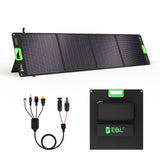 EBL 200W Portable Solar Panel for Power Station, Foldable Solar Charger w/ 4 Kickstands, IP65 Waterproof Solar Panel Kit w/DC XT