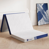 Avenco Folding Mattress Single, Trifold Mattress 4 Inch Memory Foam for Guest Room/Caravan/Camping/Travel, Portable with Removab
