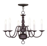 Livex Lighting 5006-07 Williamsburgh 6-Light Chandelier, Bronze,18Hx24W