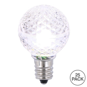 Vickerman G30 Faceted Led Purewht Bulb E12 25/Box - Xledg3P-25