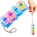 4 in 1 Mechanical Keyboard Fidget Keychain Keyboards Decompression Button Finger Clicker Toy Sensory Fun Toys Button Stress Reli
